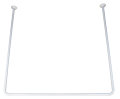 Forhengsstang U 90 x 90 x 90 cm hvit - Geyser
